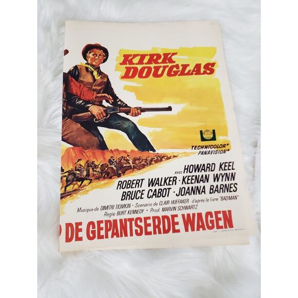 Vintage The WAR WAGON movie poster 14x21 John‎ Wayne Belgian French - Picture 8 of 12